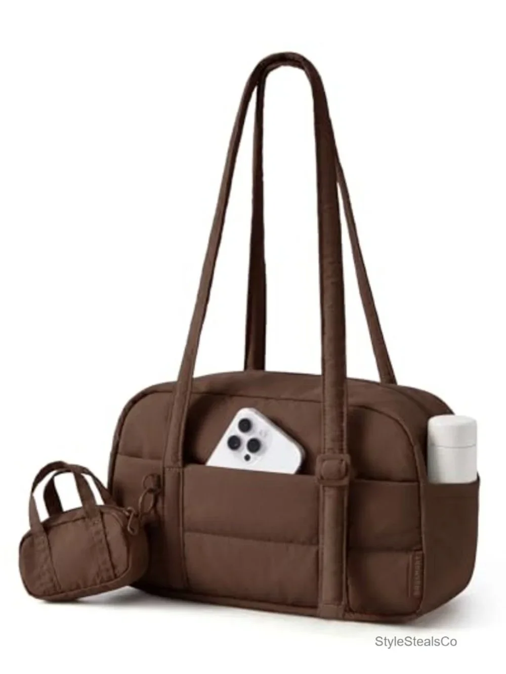 Quilted Puffer Hobo Shoulder Bag Lightweight Small Tote Handbag